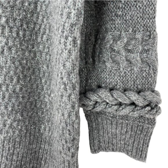 OPENING CEREMONY Cable Fuzzy Knit Wool Sweater - Picture 9 of 13